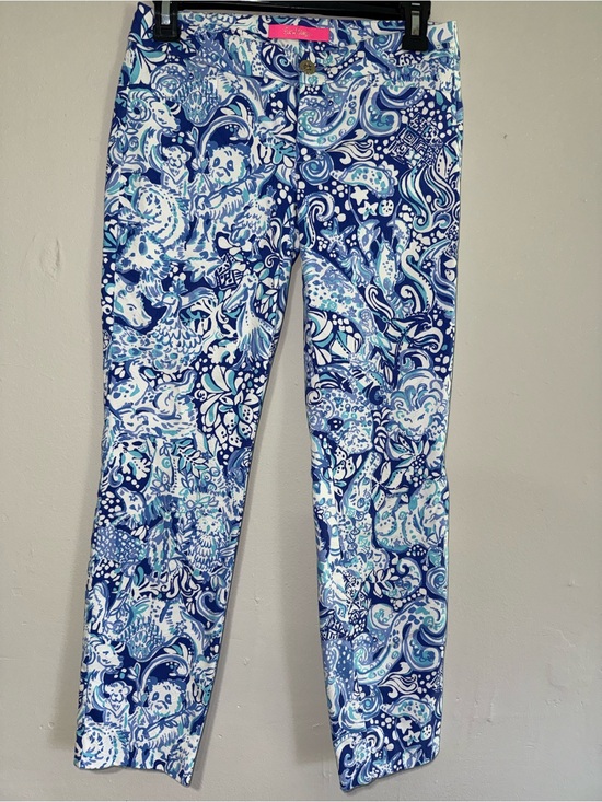 Lilly Pulitzer Pants - Lilly Pulitzer Blue Paisley Skinny Jeans